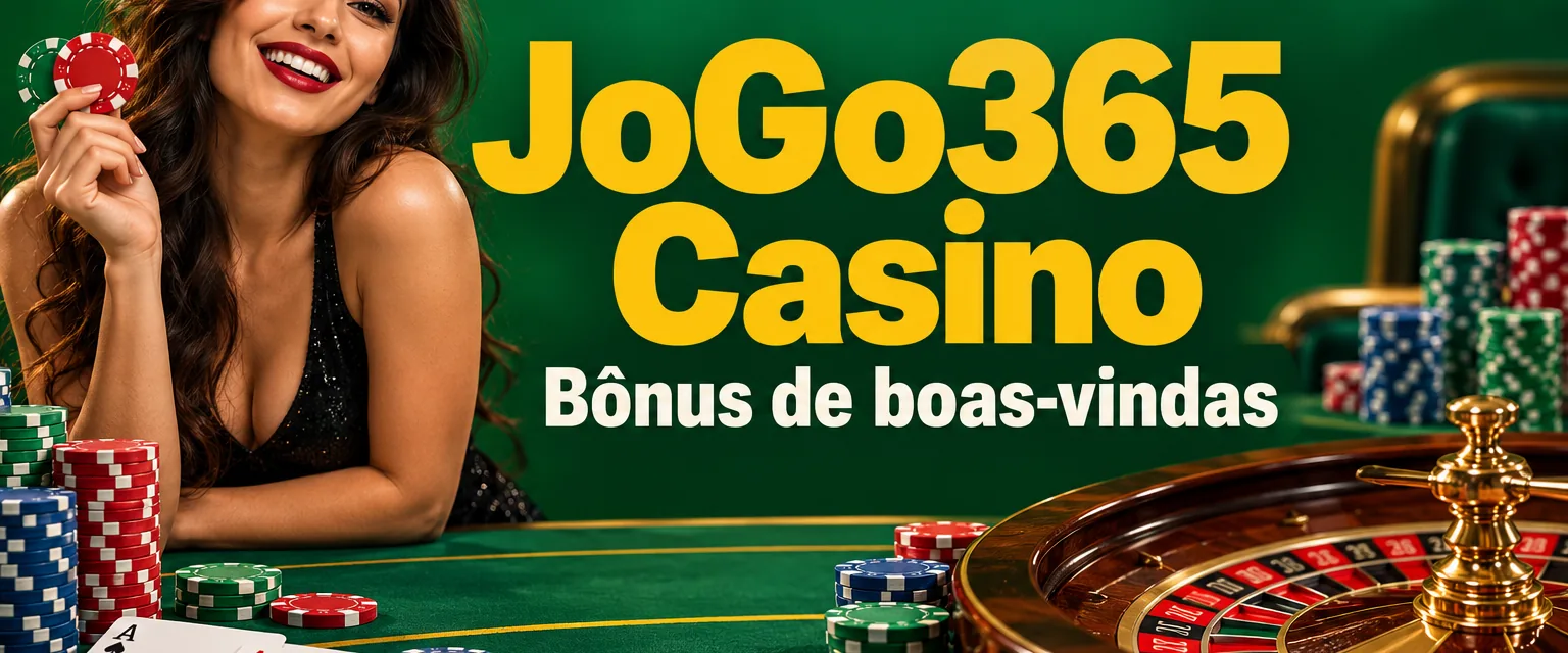Banner do JoGo365 Casino com o bônus de R$ 15 no cadastro e pagamento via Pix
